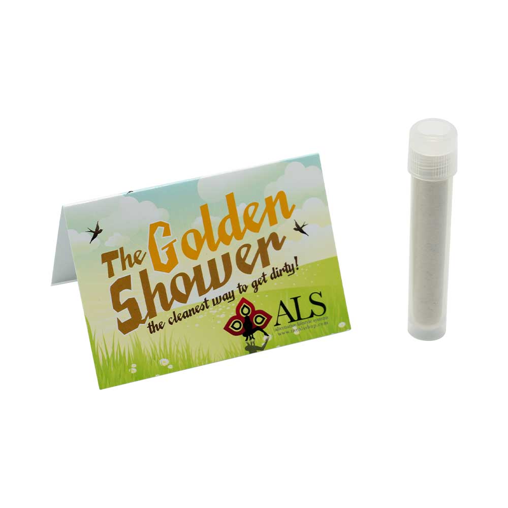 golden shower front packaging