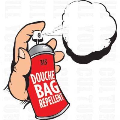 Whizzinator Douchebag Repellent Spray for douchebag behavior dudes.