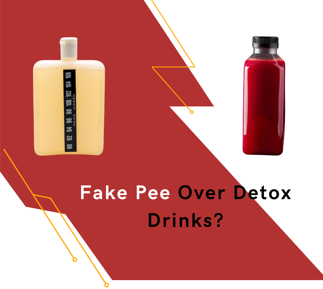 fake pee over detox drinks
